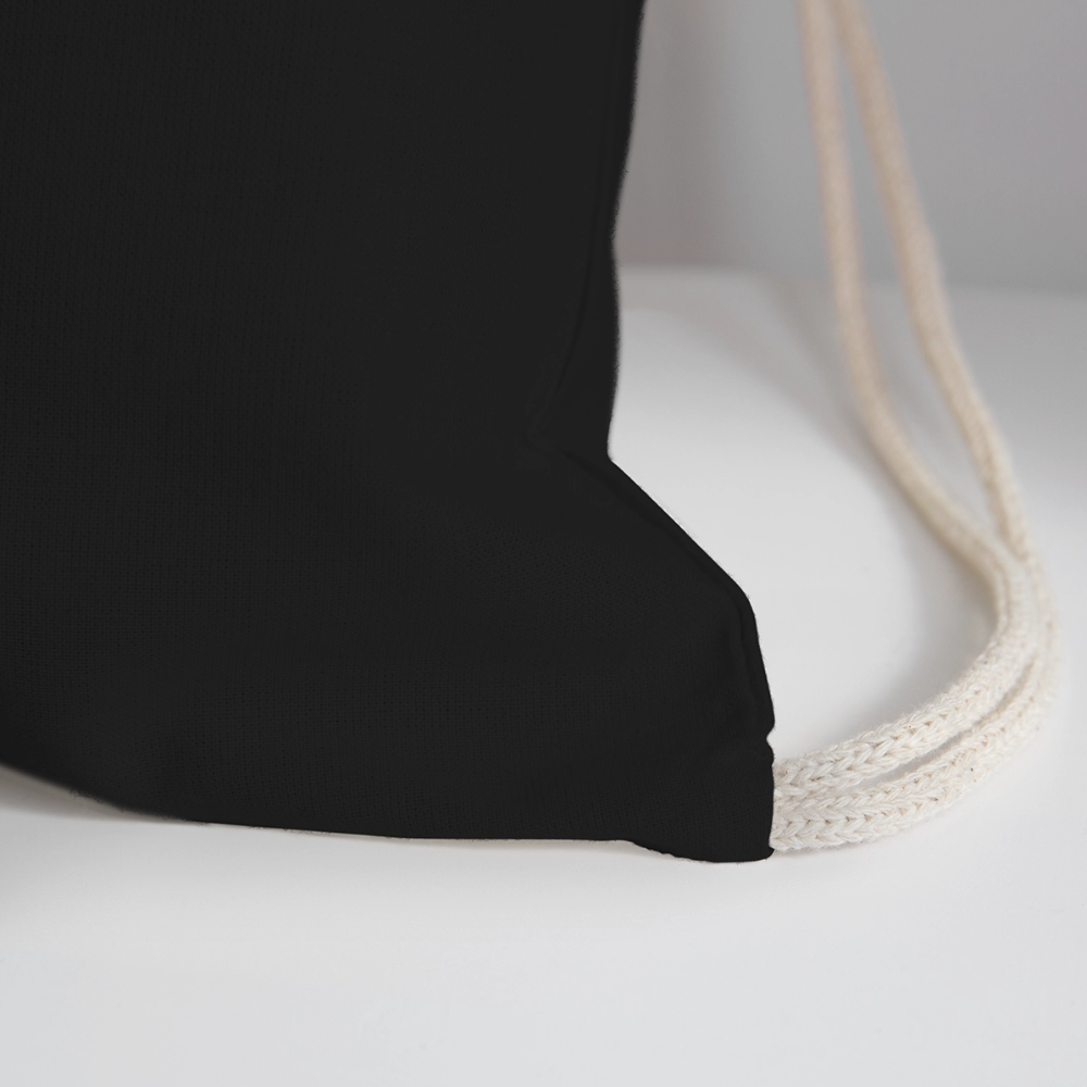 Heart4Her Cotton Drawstring Bag - black