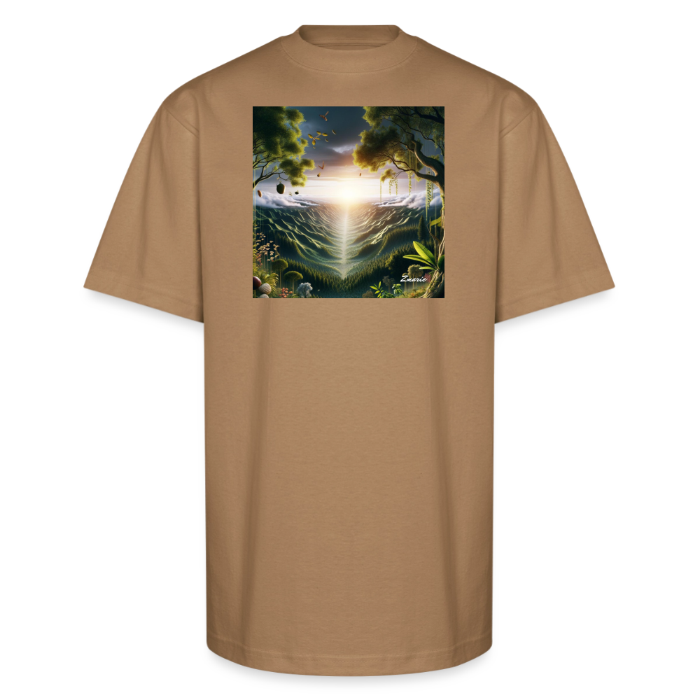 Vegetation Interpretation Unisex Oversized Heavyweight T-Shirt - khaki