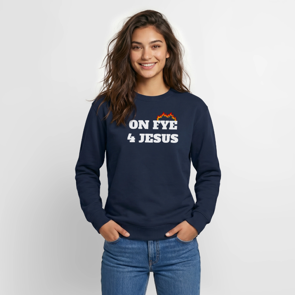 ON FYE 4 JESUS Crewneck Sweatshirt - navy