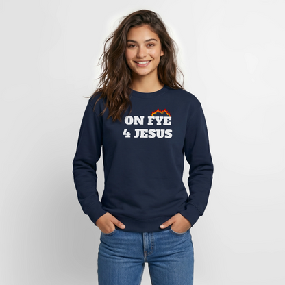 ON FYE 4 JESUS Crewneck Sweatshirt - navy