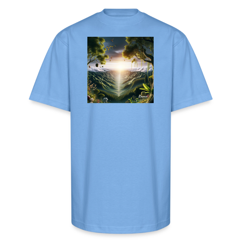 Vegetation Interpretation Unisex Oversized Heavyweight T-Shirt - sky blue