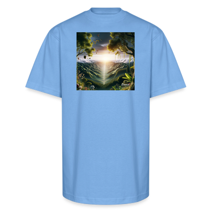 Vegetation Interpretation Unisex Oversized Heavyweight T-Shirt - sky blue