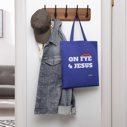 ON FYE 4 JESUS Tote Bag - royal blue