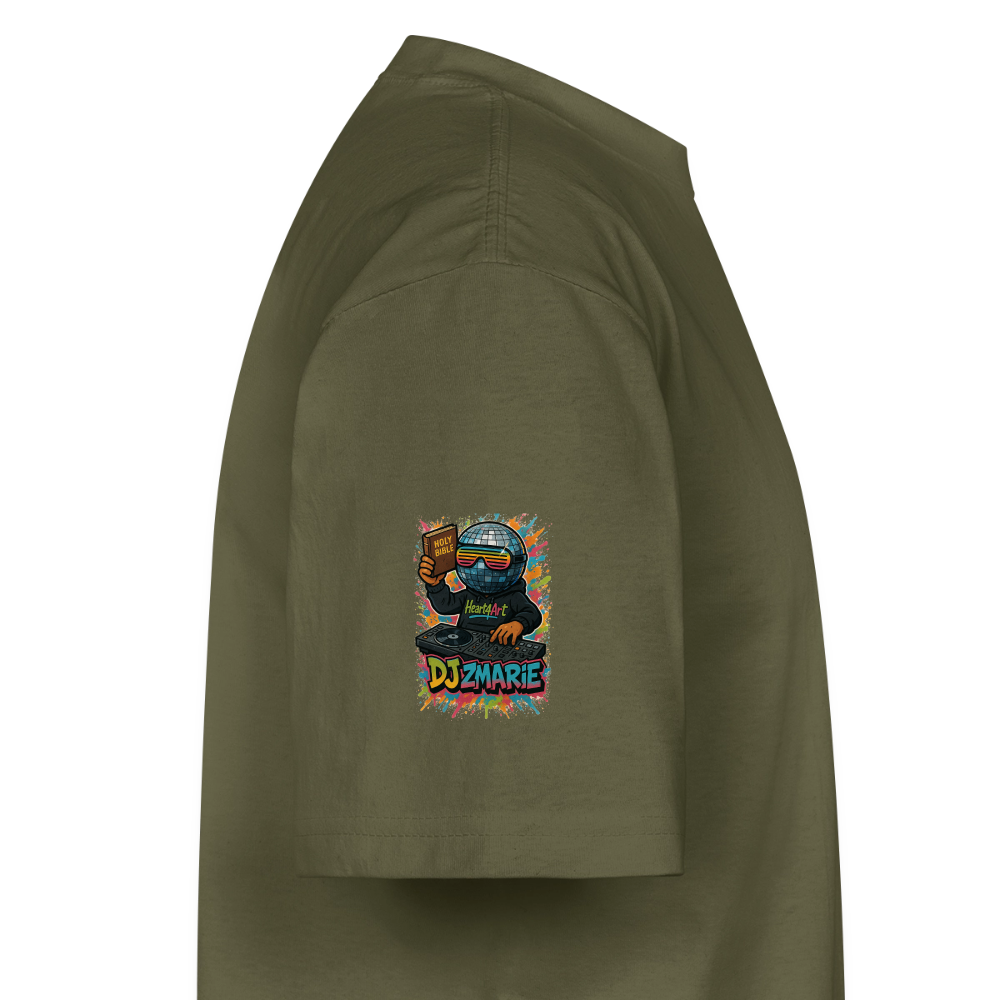 DJ ZMARIE "THE DANCING DJ" Unisex Oversized Heavyweight T-Shirt - classic olive