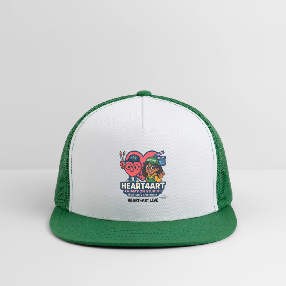 HEART4ART ANIMATION STUDIOS Trucker Hat - white/kelly green