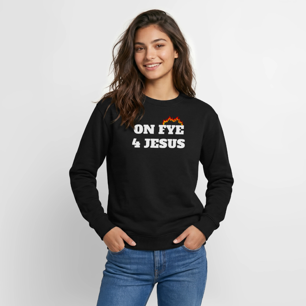 ON FYE 4 JESUS Crewneck Sweatshirt - black