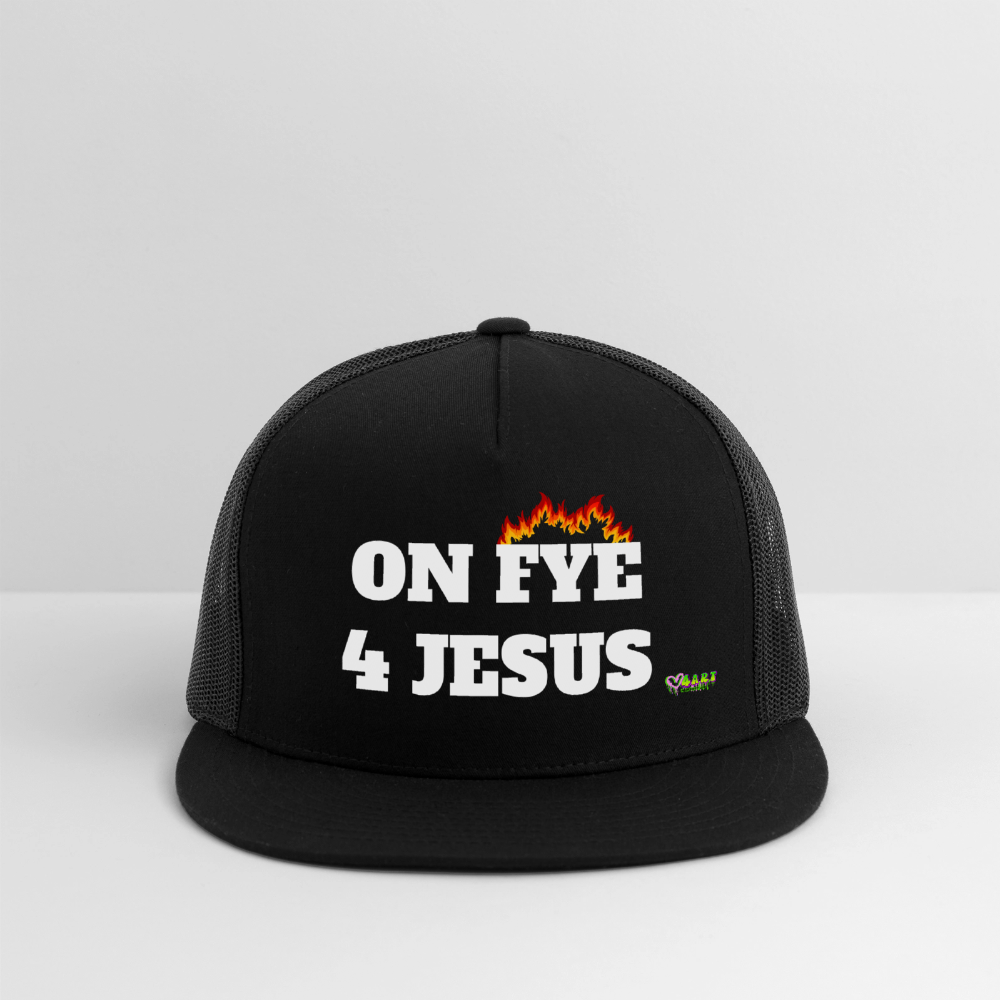 ON FYE 4 JESUS Trucker Hat - black/black