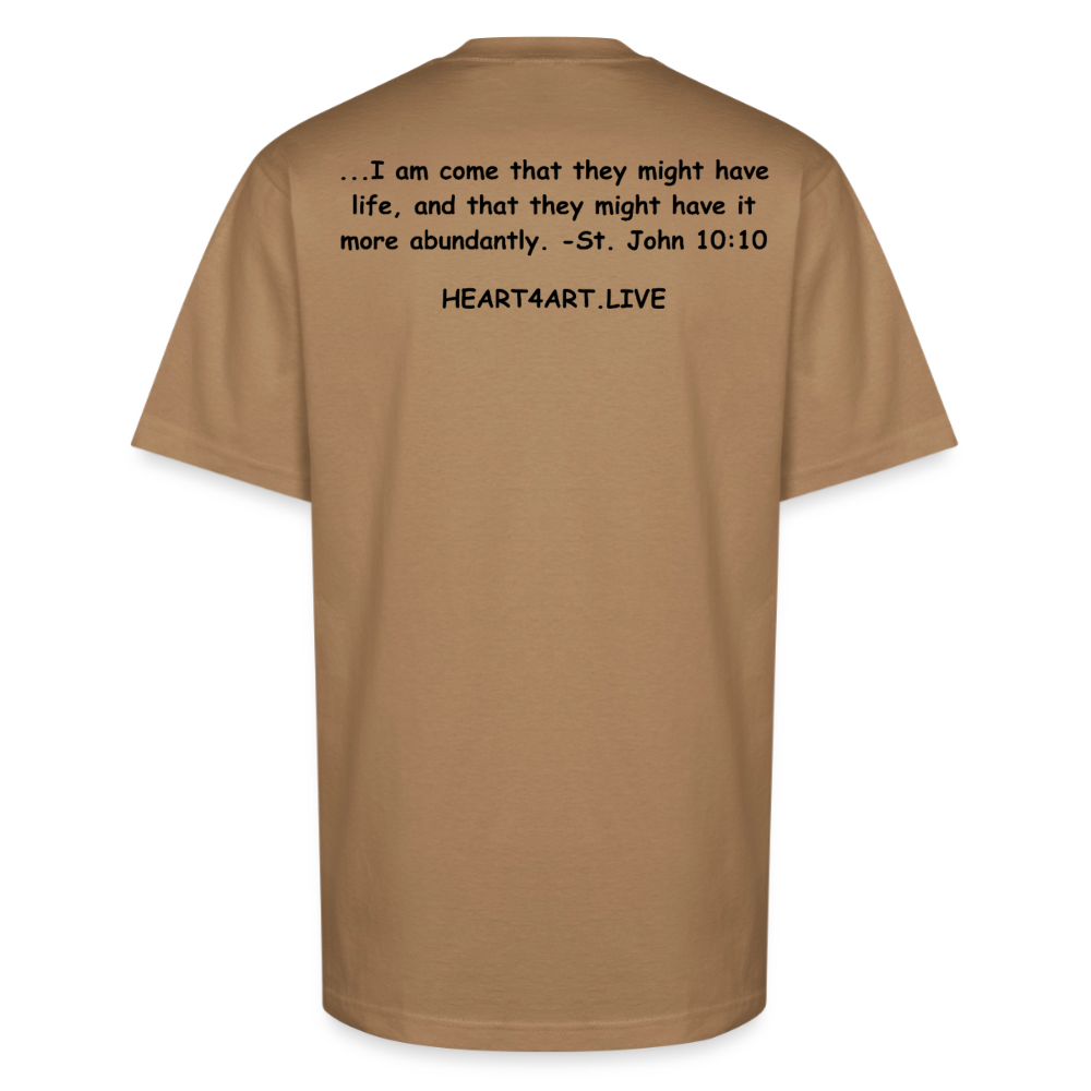 SPREAD LIFE Unisex Oversized Heavyweight T-Shirt - khaki