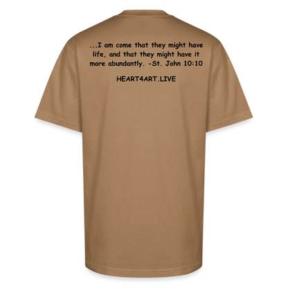 SPREAD LIFE Unisex Oversized Heavyweight T-Shirt - khaki
