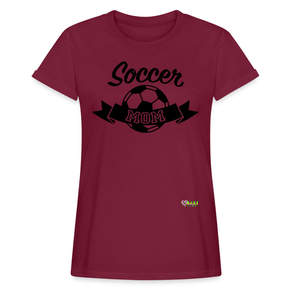 Soccer Mom Women's Relaxed Fit T-Shirt - burgundy