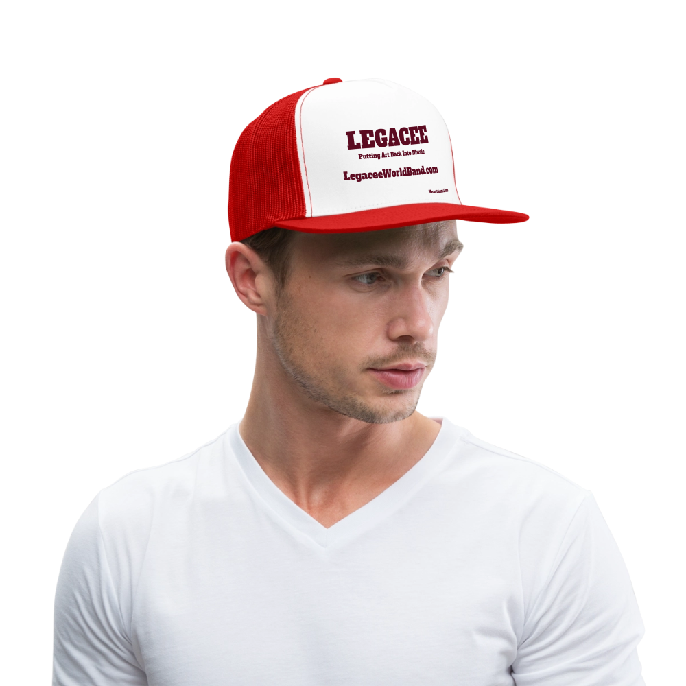 LEGACEE Trucker Hat - white/red