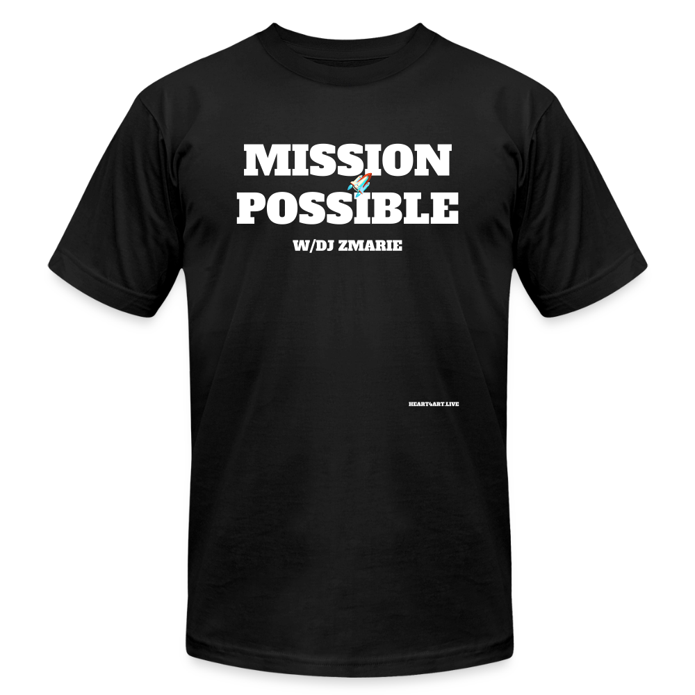 MISSION POSSIBLE Unisex Jersey T-Shirt by Bella + Canvas - black