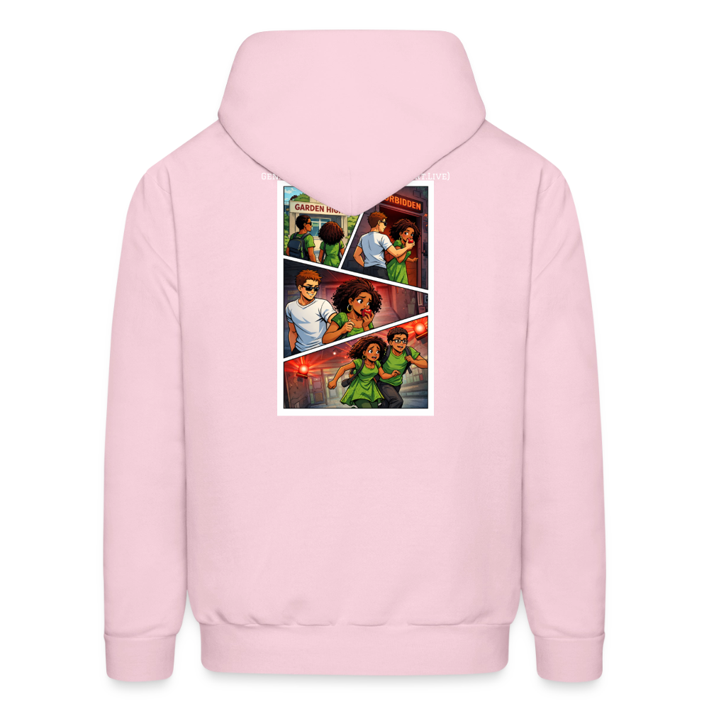 WORD TO THE STREET BIBLE ANIME Men's Hoodie - pale pink