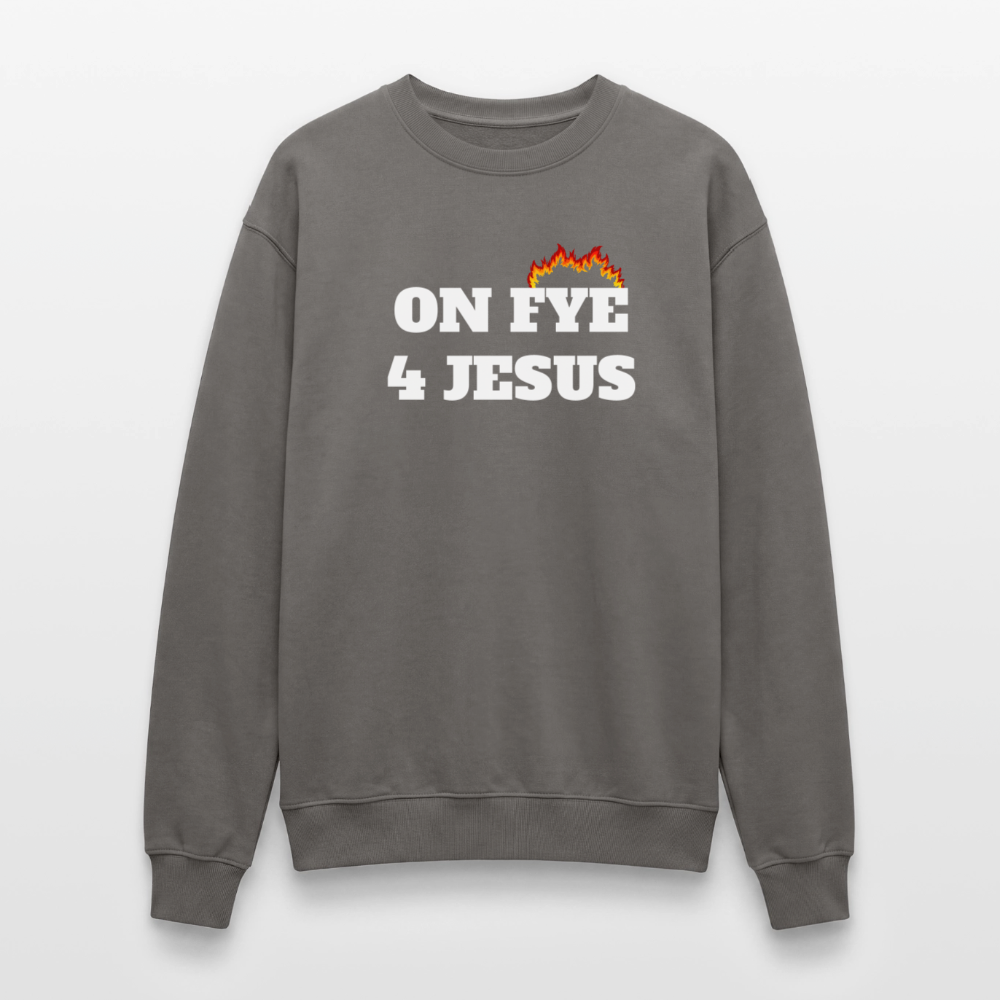 ON FYE 4 JESUS Crewneck Sweatshirt - asphalt gray
