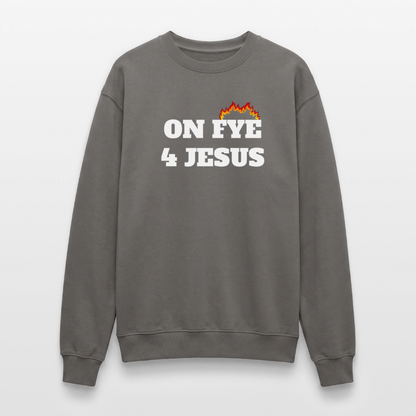 ON FYE 4 JESUS Crewneck Sweatshirt - asphalt gray