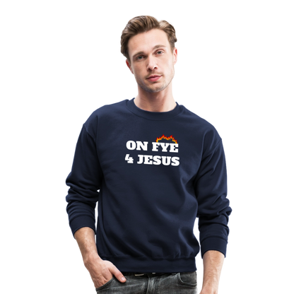 ON FYE 4 JESUS Crewneck Sweatshirt - navy