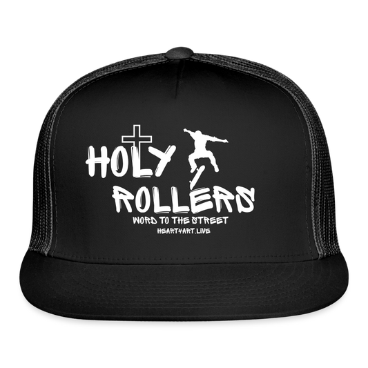 Holy Rollers Skater 🛹 Trucker Hat - black/black