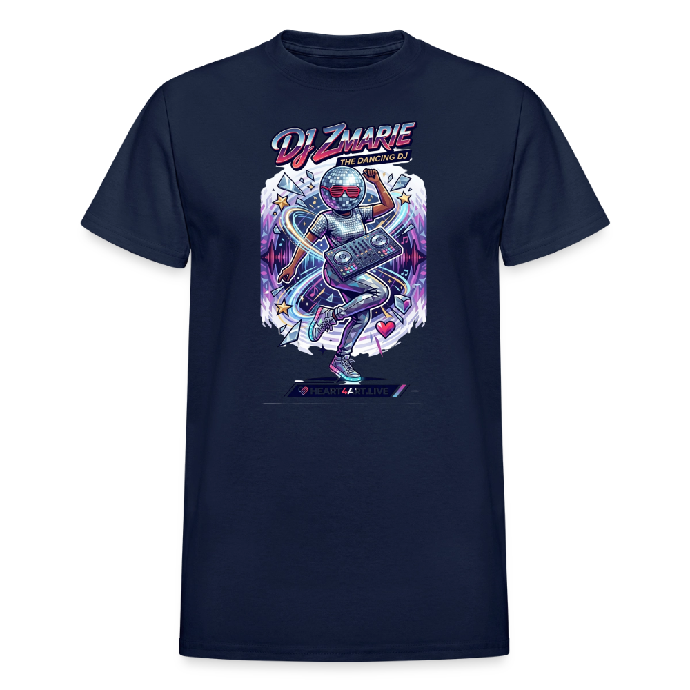 DJ ZMARIE "THE DANCING DJ" TM Gildan Ultra Cotton Adult T-Shirt - navy