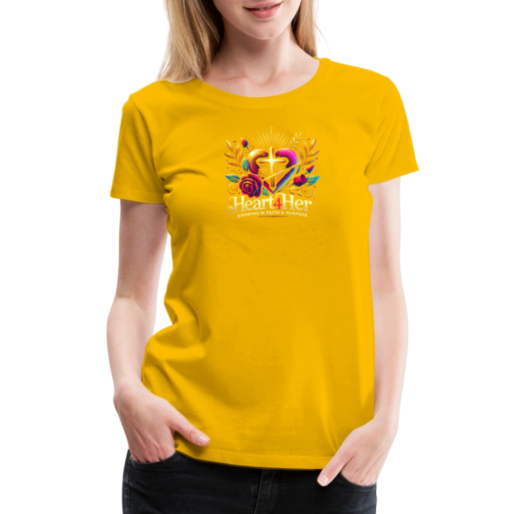 Heart4Her Women’s Premium T-Shirt - sun yellow