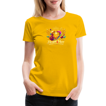 Heart4Her Women’s Premium T-Shirt - sun yellow