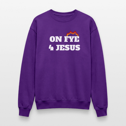 ON FYE 4 JESUS Crewneck Sweatshirt - purple