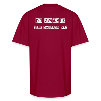 DJ ZMARIE "THE DANCING DJ" Unisex Oversized Heavyweight T-Shirt - cardinal