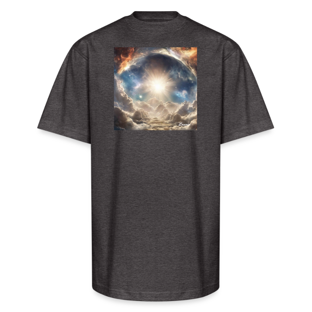 God's Creation of Heaven and Earth Interpretation Unisex Oversized Heavyweight T-Shirt - charcoal grey