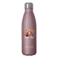 Heart4Her Insulated Stainless Steel Water Bottle - pink glitter