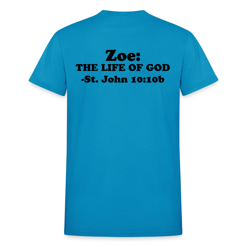 THE ZOE LIFE OF GOD Gildan Ultra Cotton Adult T-Shirt - turquoise