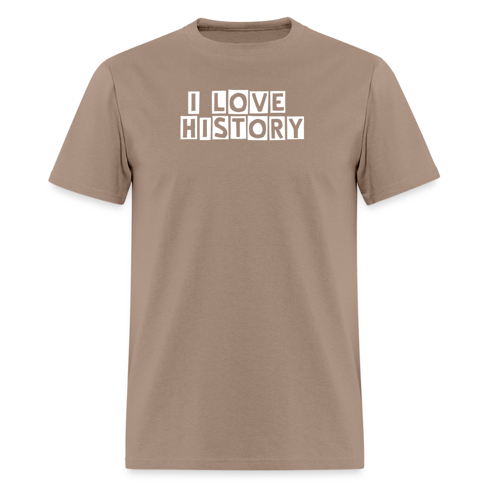 I LOVE HISTORY Unisex Classic T-Shirt - brown savana