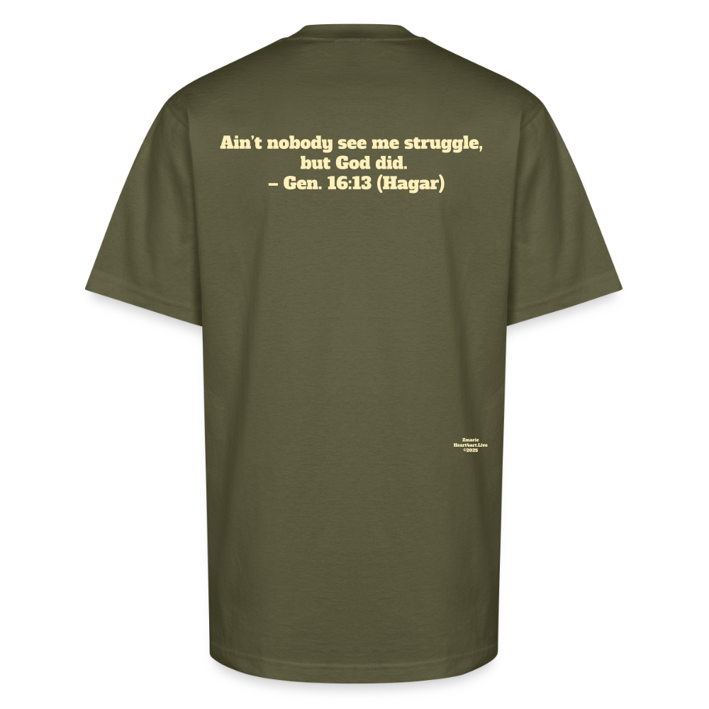 Hagar Holy Hustle Wear🔥💯 Tee - classic olive