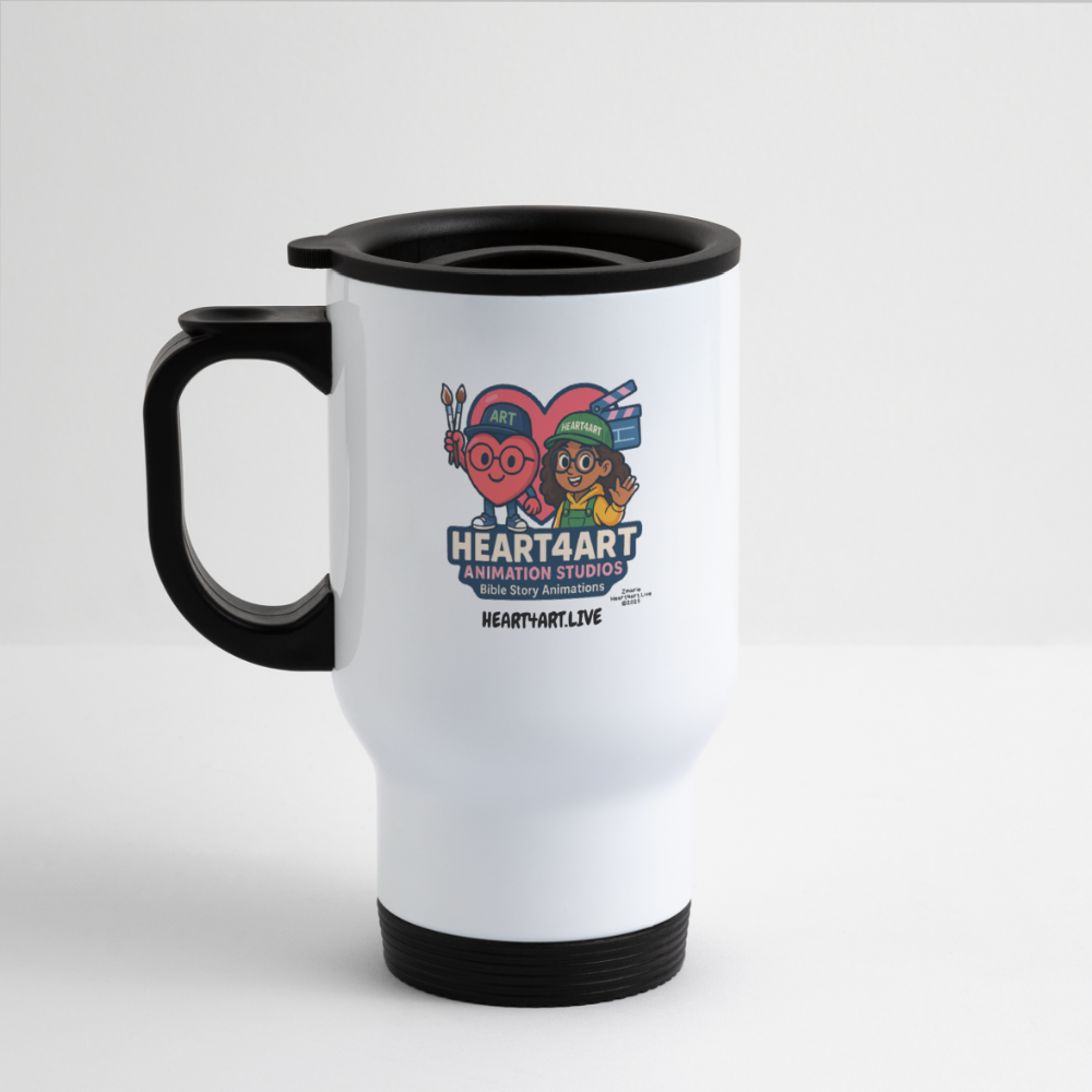 HEART4ART ANIMATION STUDIOS Travel Mug - white