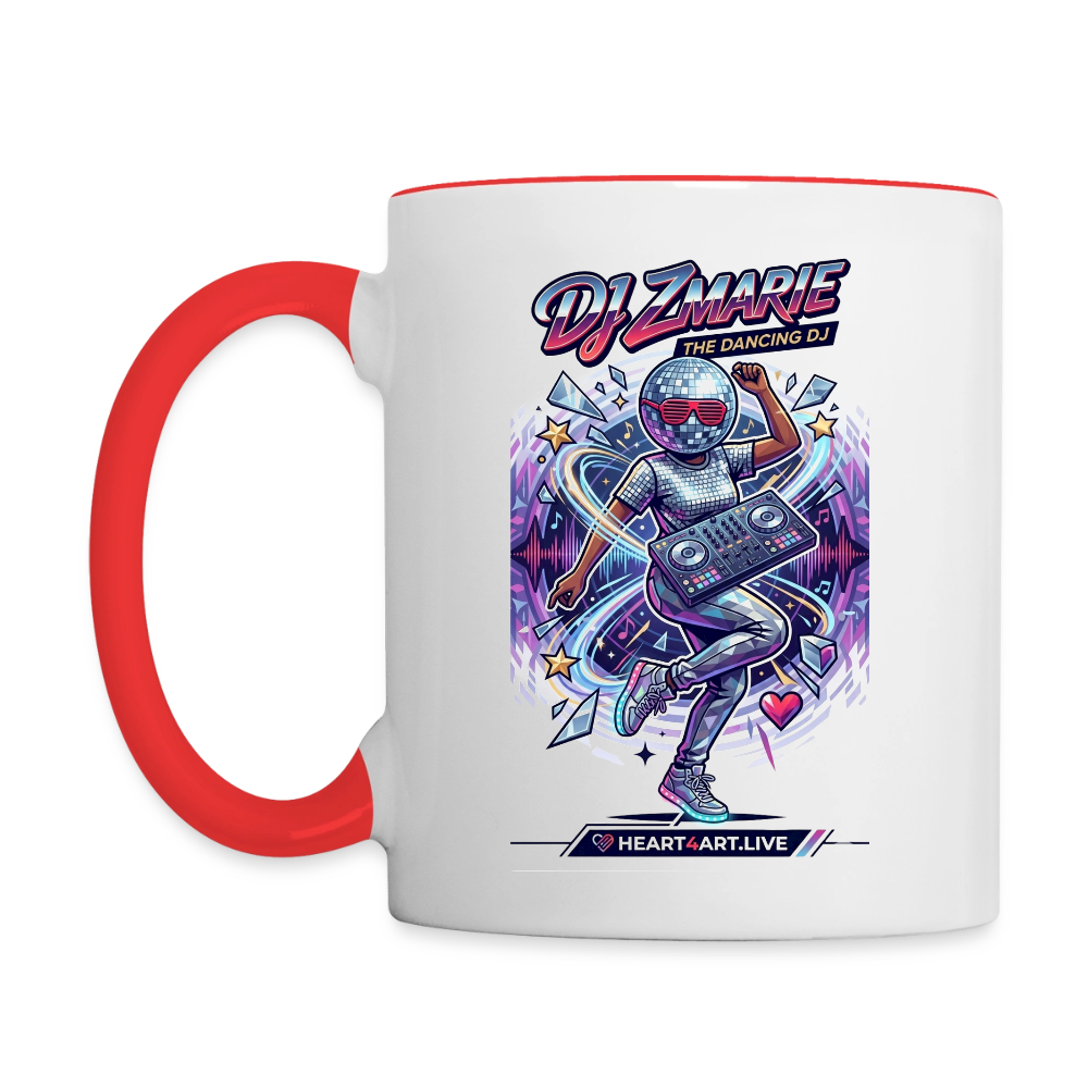 DJ ZMARIE "THE DANCING DJ" Multi-Color Mug - white/red