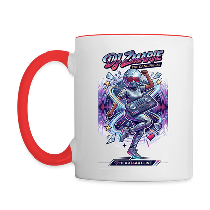 DJ ZMARIE "THE DANCING DJ" Multi-Color Mug - white/red