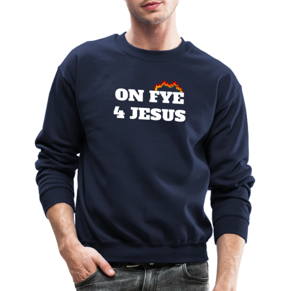 ON FYE 4 JESUS Crewneck Sweatshirt - navy