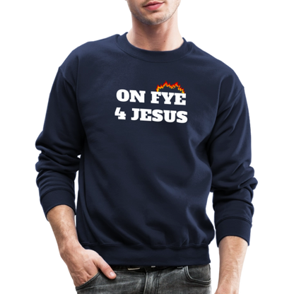 ON FYE 4 JESUS Crewneck Sweatshirt - navy