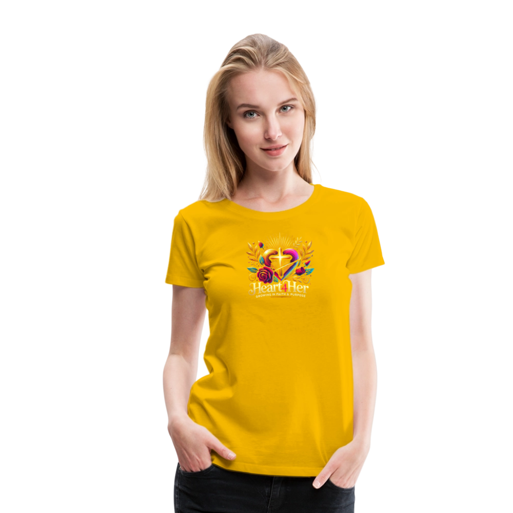 Heart4Her Women’s Premium T-Shirt - sun yellow