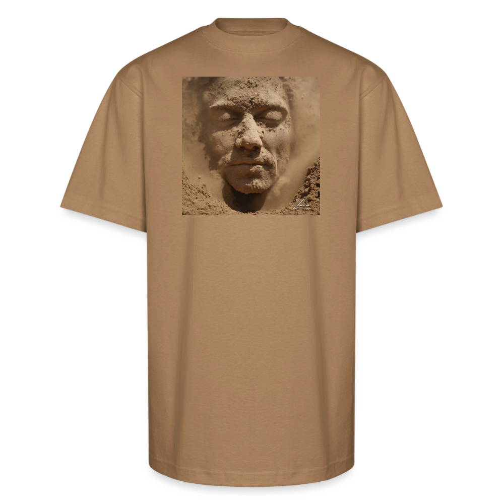 God's Creation of Man Interpretation Unisex Oversized Heavyweight T-Shirt - khaki