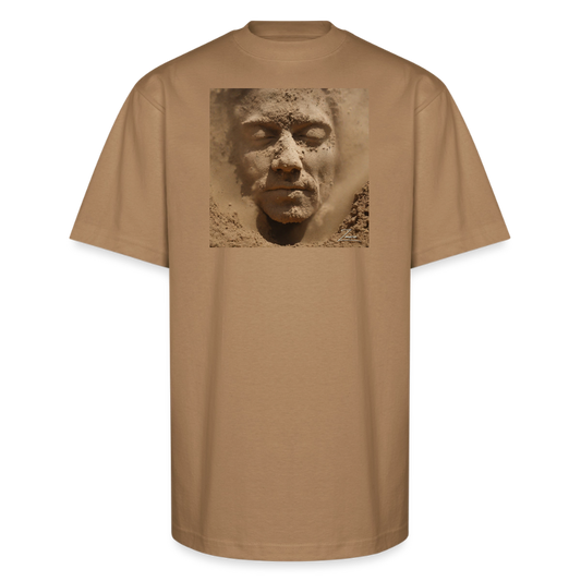 God's Creation of Man Interpretation Unisex Oversized Heavyweight T-Shirt - khaki