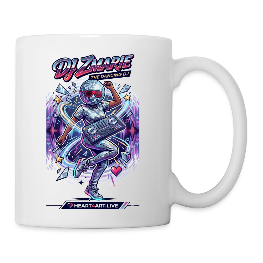 DJ ZMARIE "THE DANCING DJ" Coffee/Tea Mug (WHITE) - white