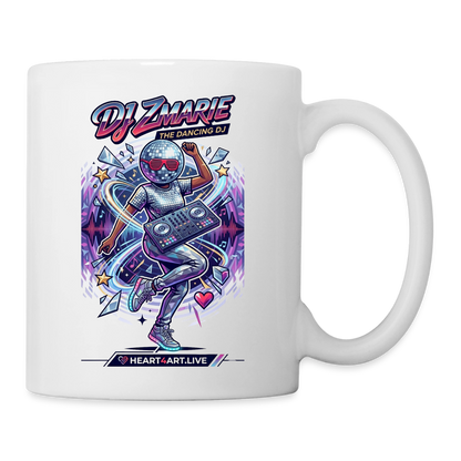 DJ ZMARIE "THE DANCING DJ" Coffee/Tea Mug (WHITE) - white