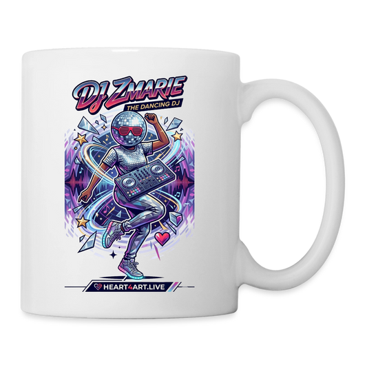 DJ ZMARIE "THE DANCING DJ" Coffee/Tea Mug (WHITE) - white