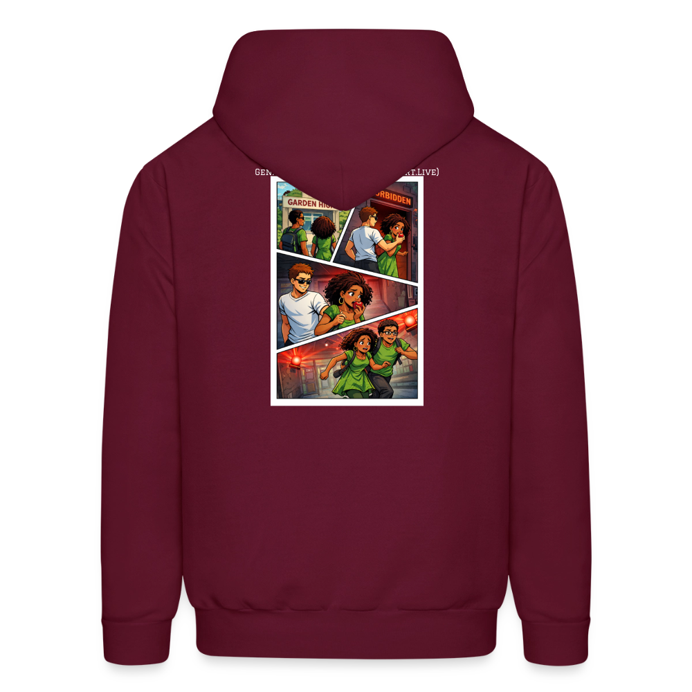 WORD TO THE STREET BIBLE ANIME Men's Hoodie - burgundy