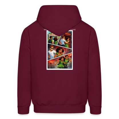 WORD TO THE STREET BIBLE ANIME Men's Hoodie - burgundy