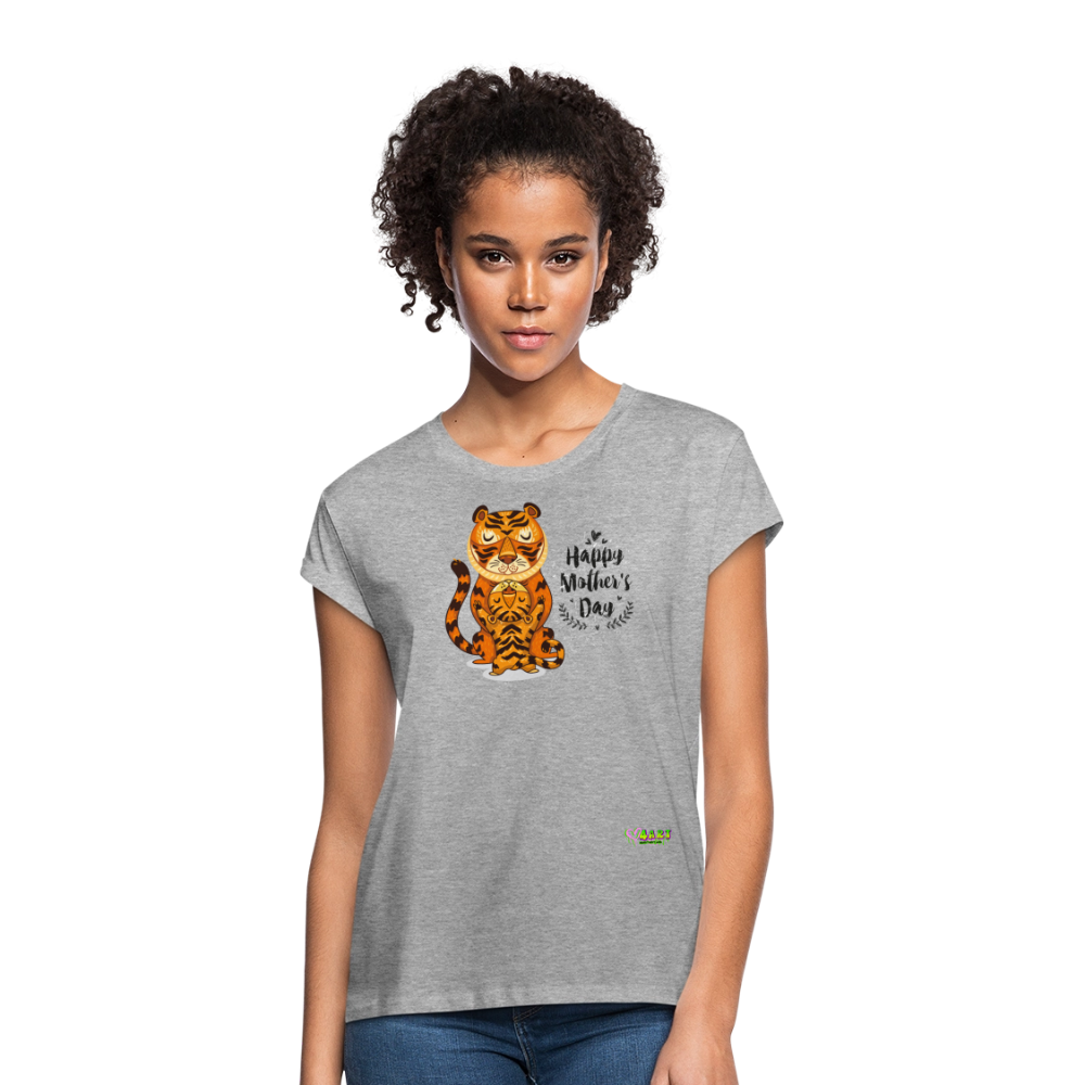 Happy Mother's Day- Tiger (Women's Relaxed Fit T-Shirt) - heather gray
