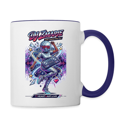 DJ ZMARIE "THE DANCING DJ" Multi-Color Mug - white/cobalt blue