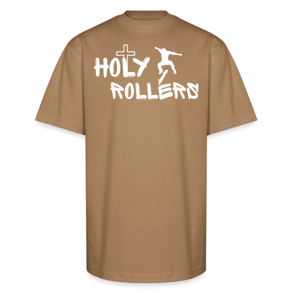 Holy Rollers Skater Unisex Oversized Heavyweight T-Shirt - khaki