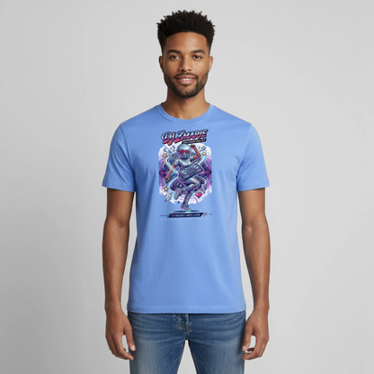 DJ ZMARIE "THE DANCING DJ" TM Gildan Ultra Cotton Adult T-Shirt - carolina blue