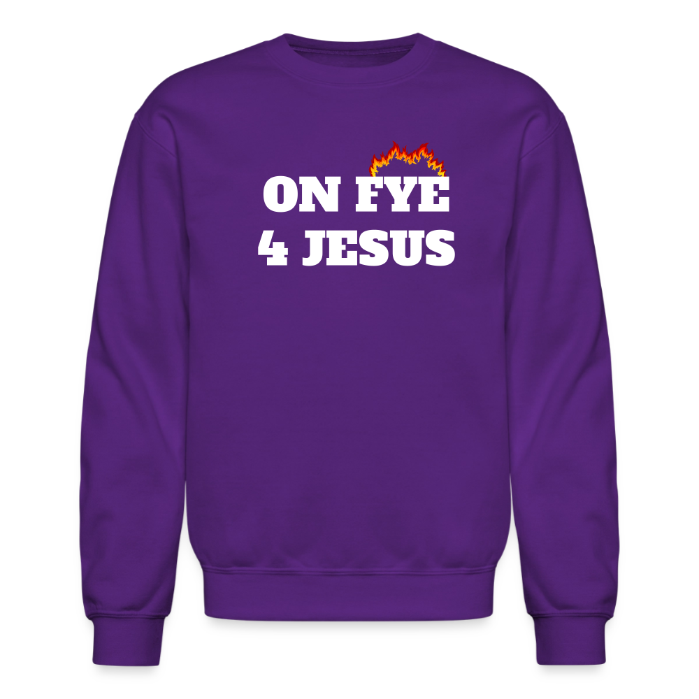 ON FYE 4 JESUS Crewneck Sweatshirt - purple