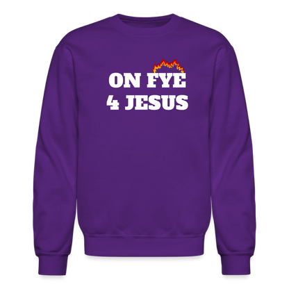 ON FYE 4 JESUS Crewneck Sweatshirt - purple